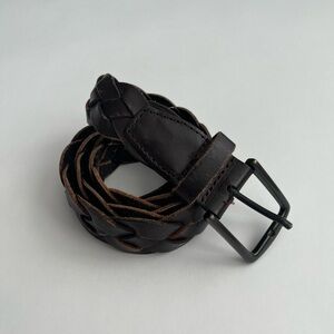 Gap Men's Brown Braided Leather Belt